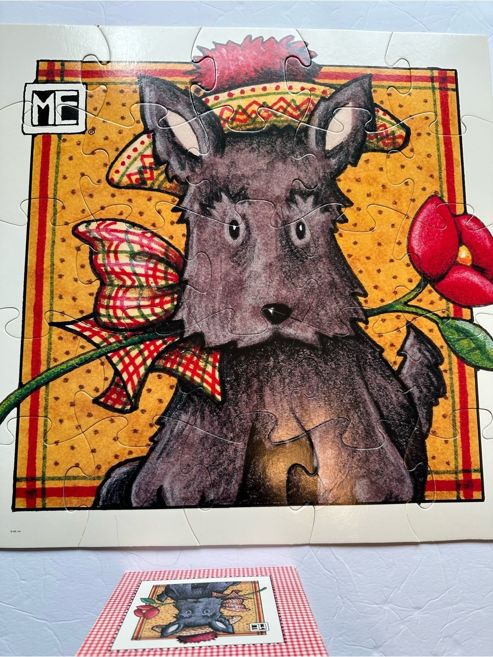 Mary Engelbreit Toy Box Big Fat Puzzle 25 Piece Scotty 1997 20"x20" Complete PCS - Picture 2 of 8